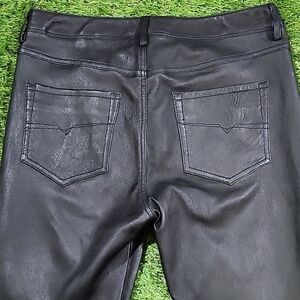 Womens Diesel Lamb Leather Skinny Jeans. Very Soft. 30w